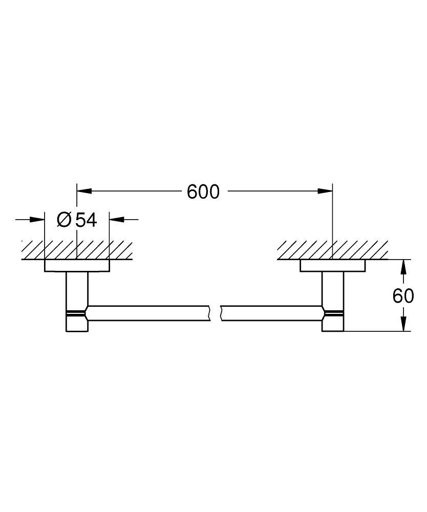 Uterákový držiak Grohe Start 65 cm, Supersteel 41178DC0 - galéria #1
