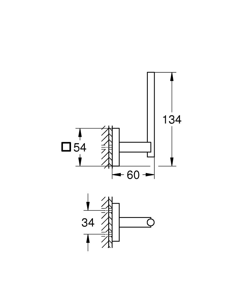 Grohe Start Cube Náhradný držiak toaletného papiera, Supersteel 40979DC0 - galéria #2