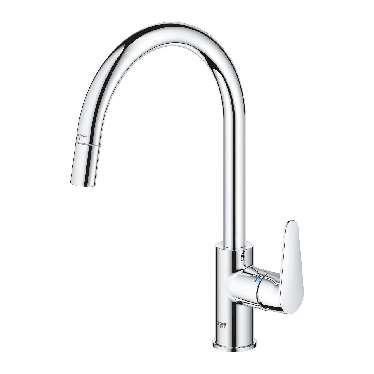Grohe Start Curve Otočná umývadlová batéria s výsuvnou výpustou, chróm 30562000 - galéria #3