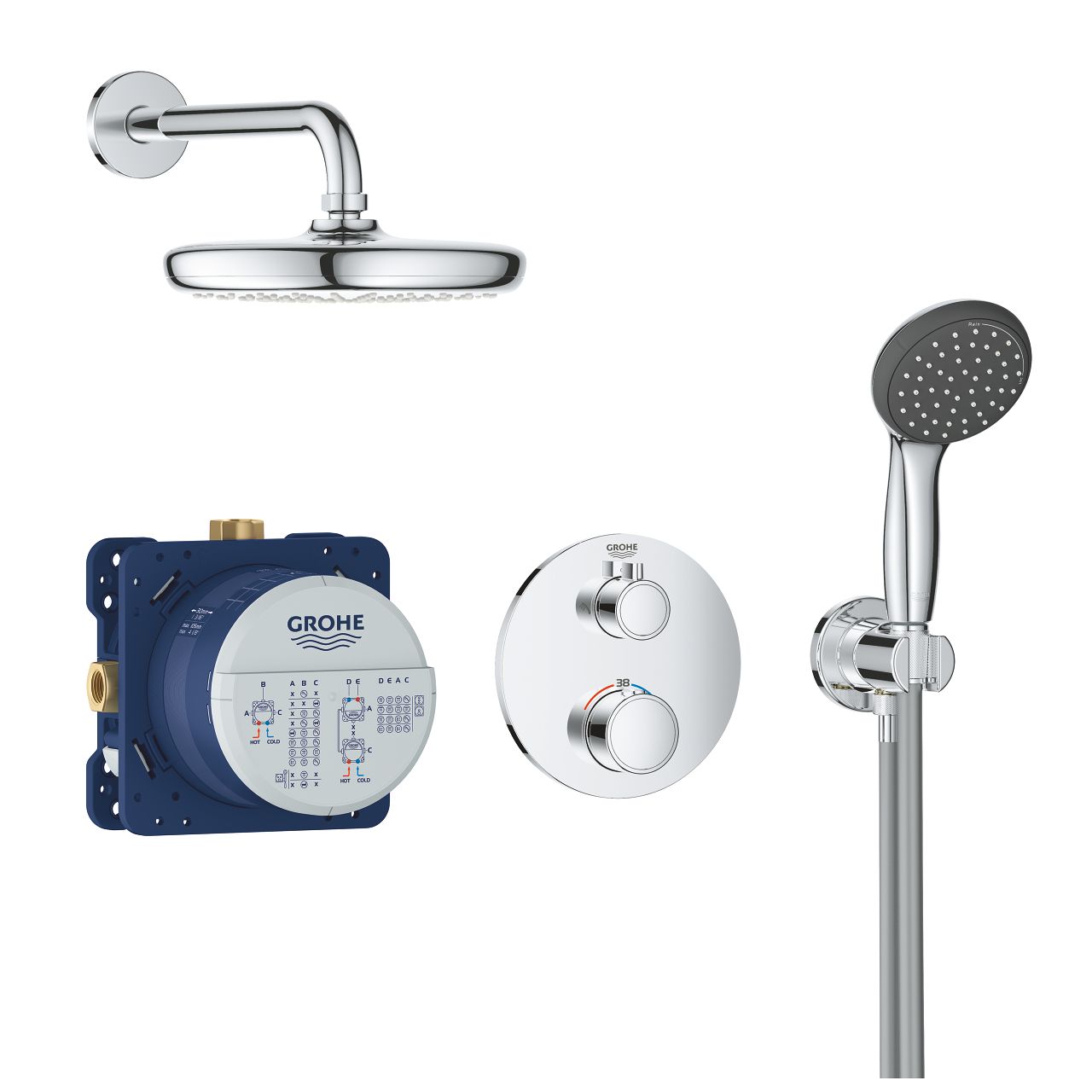 Systém sprchových zásuviek Grohe Precision Trend, chróm 34733002 - galéria #1