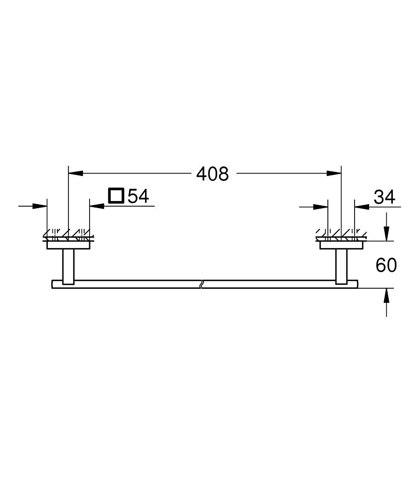 Držiak na uteráky Grohe Start Cube, 45 cm, čierny matný 409872430 - galéria #1