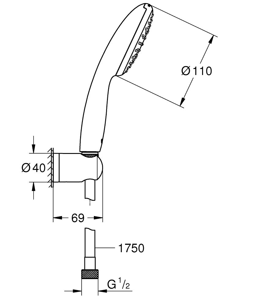 Grohe Vitalio Start Vaňová set Eco 11 cm 2jet, chróm 27950001 - galéria #3