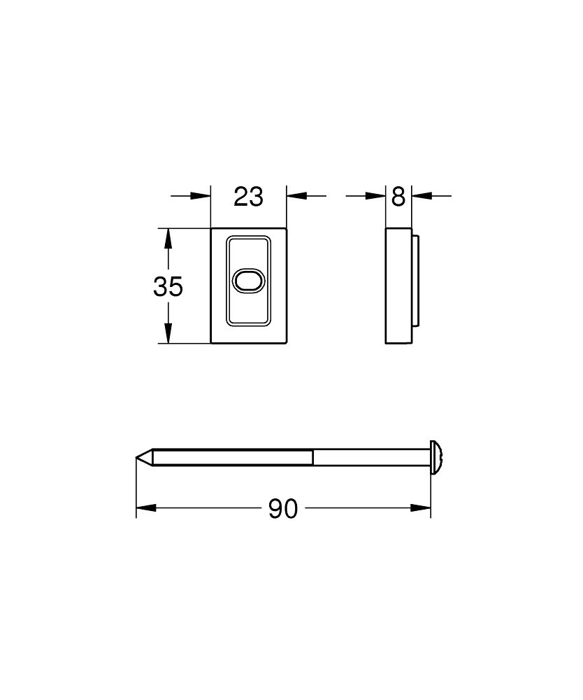 Grohe Vitalio Univerzálna náhradná montážna podložka pre sprchovú tyč, 48606001 - galéria #2