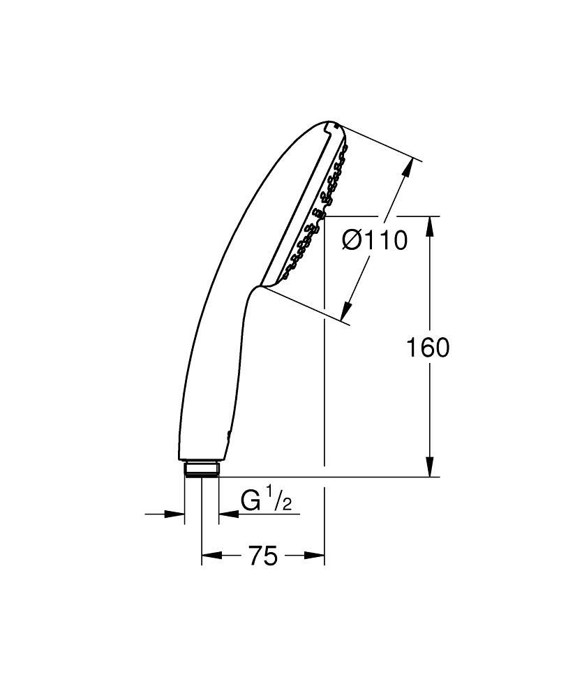 Ručná sprcha Grohe Profi Tempesta s 1 prúdom, chróm 27923003 - galéria #5