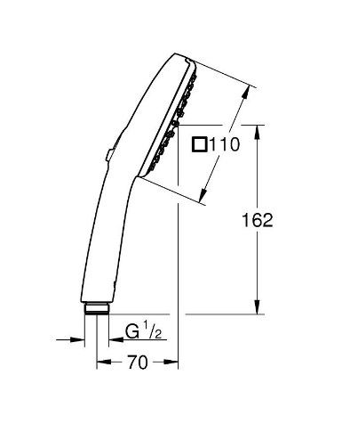 Ručná sprcha Grohe Profi Tempesta Cube 110 11 cm, 2 trysky, čierna matná 267462433 - galéria #5