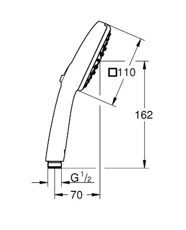 Ručná sprcha Grohe Profi Tempesta Cube 110 11 cm, 3 trysky, chróm 27574003 - galéria #5