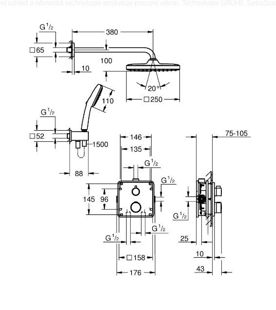 Sprchový systém Grohe Profi Grohtherm Soaker, chróm 34871000 - galéria #1