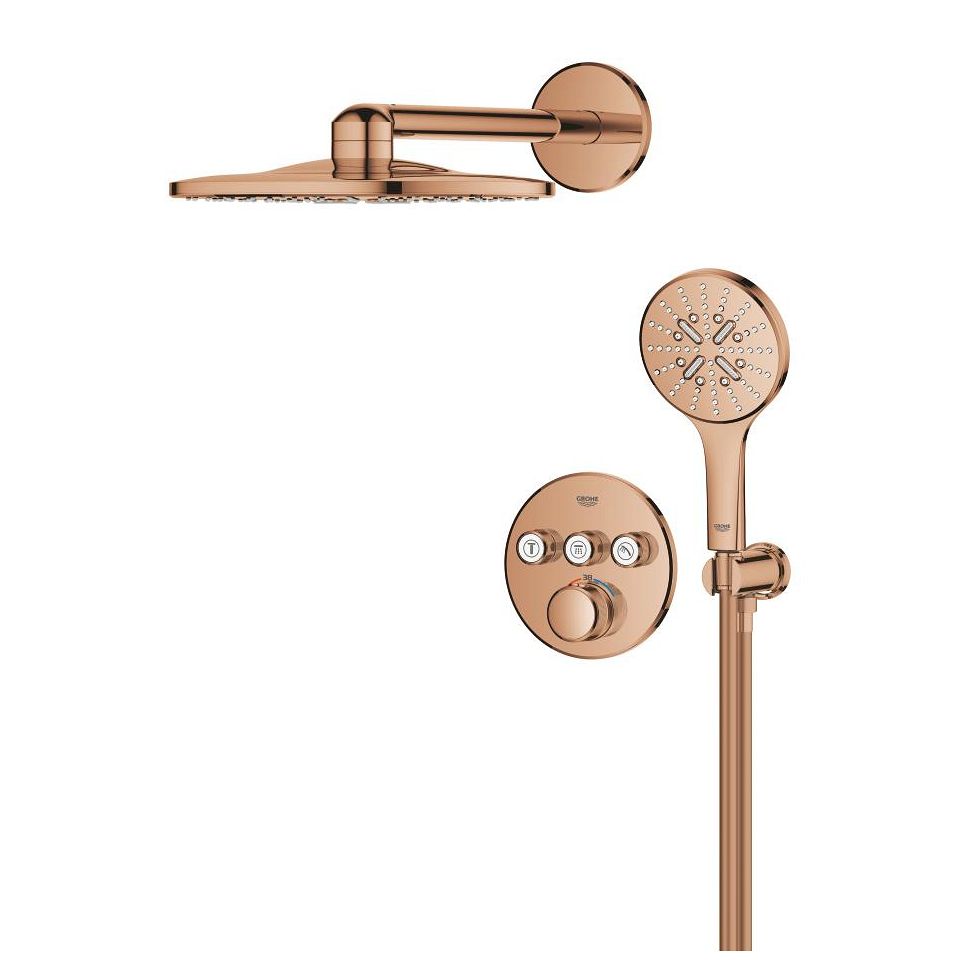 Grohe Profi Grohtherm Smartcontrol Sprchový systém so zásuvkou, teplý západ slnka lesk 34863DA0 - galéria #3