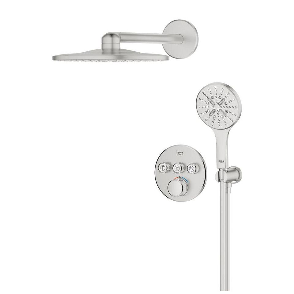 Sprchový systém Grohe Profi Grohtherm Smartcontrol Socket, Supersteel 34863DC0 - galéria #3