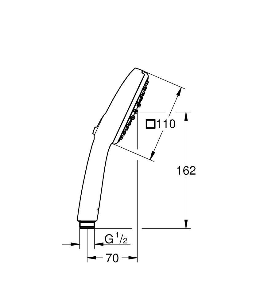 Grohe Vitalio Comfort Ruční sprcha, 2 jet, chrom 2639710E - galéria #5