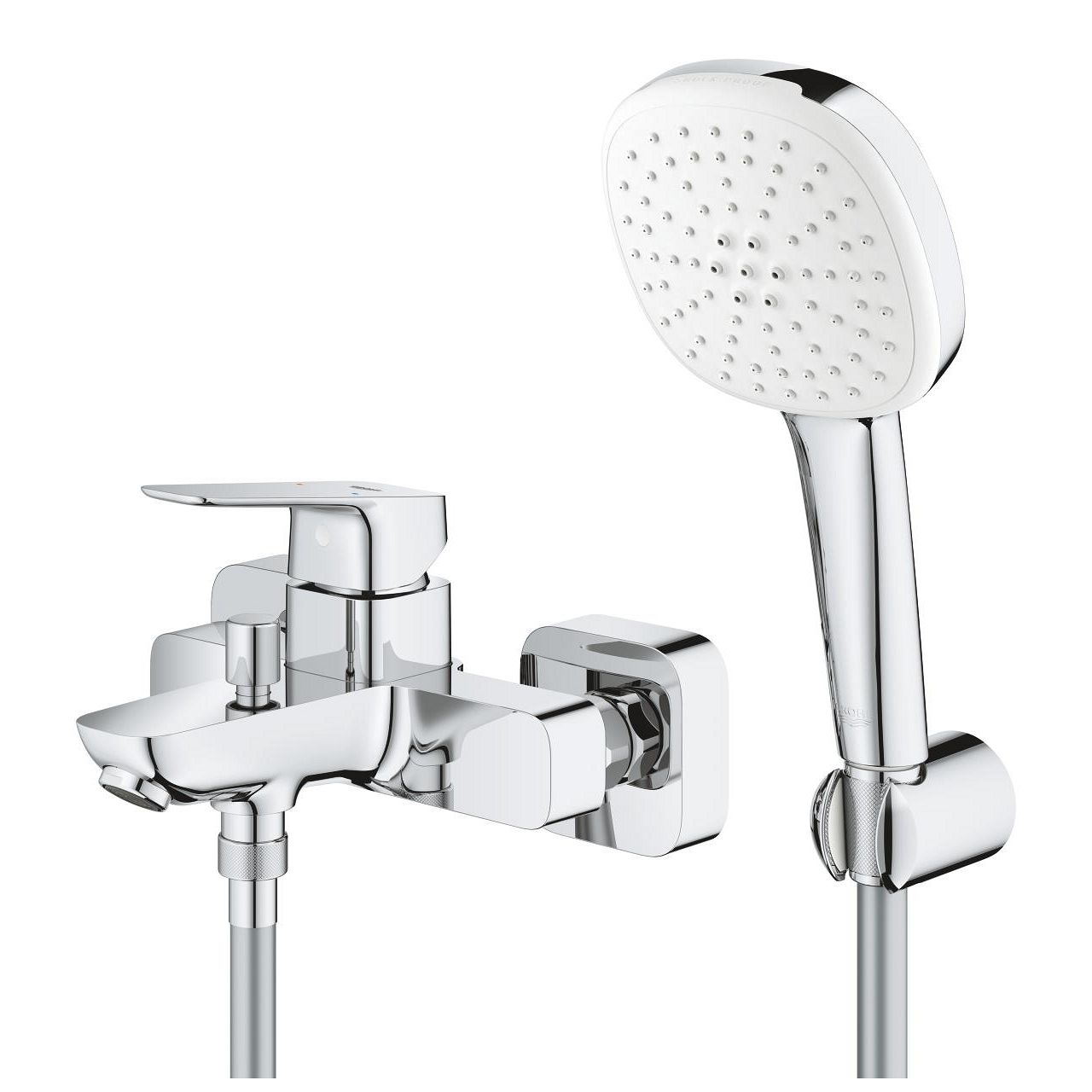 Grohe Profi Cubeo Nástenná vaňová batéria s prepínačom a vaňovou súpravou, chróm 1018140000 - galéria #1