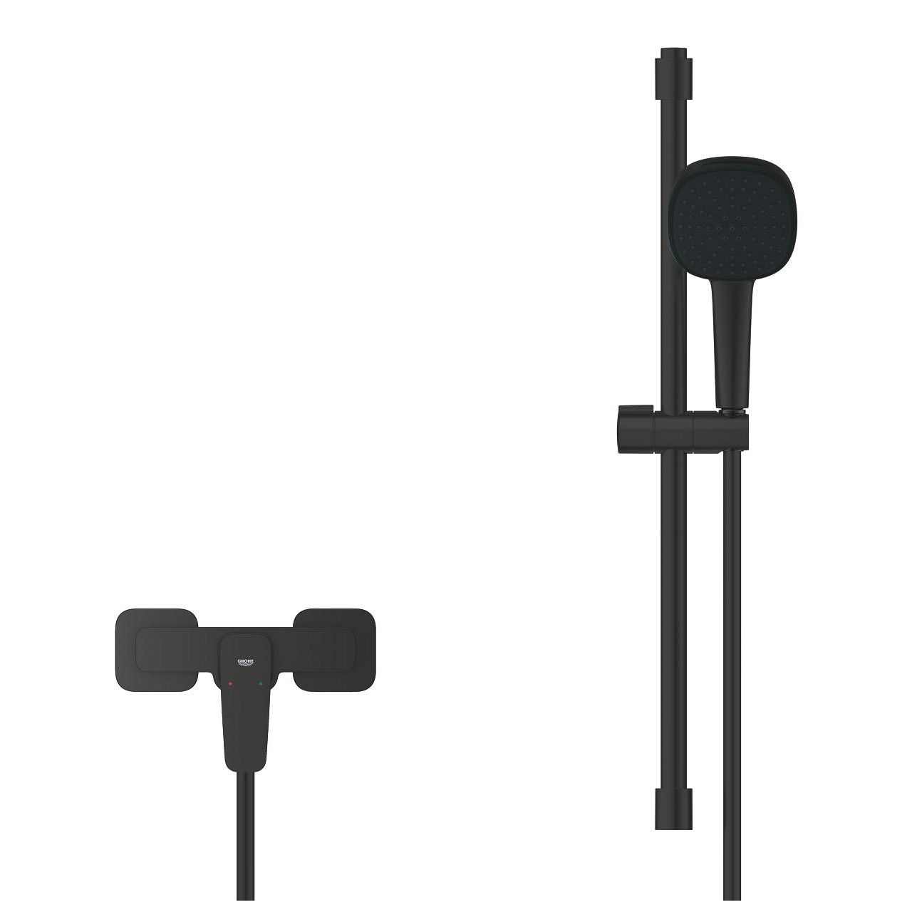 Grohe Profi Cubeo sprchová nástenná batéria so sprchovacím setom, matná čierna 1018252430 - galéria #1