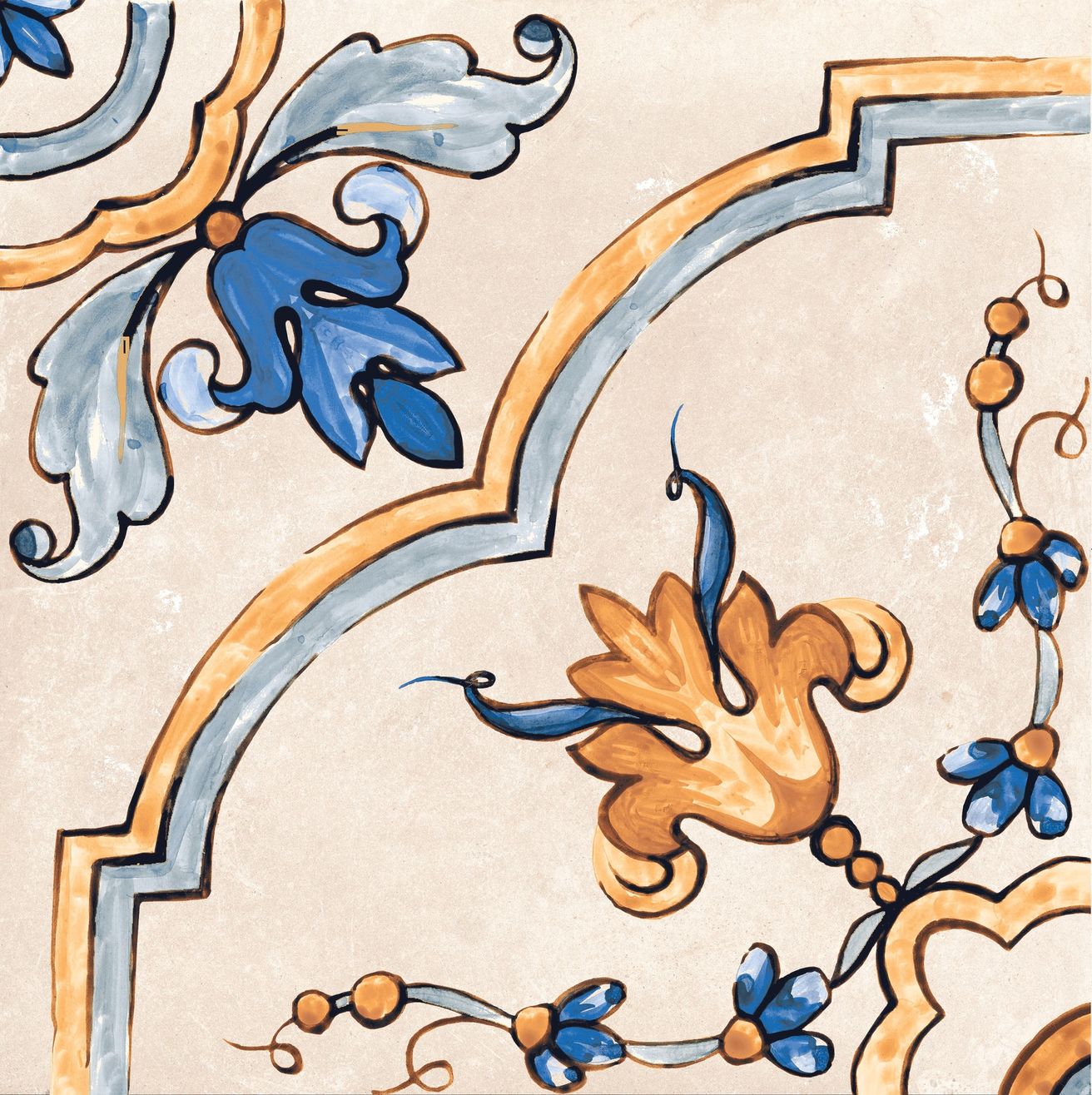 EBS Tuscany dekor 20,3x20,3 giotto mix matný - galéria #1