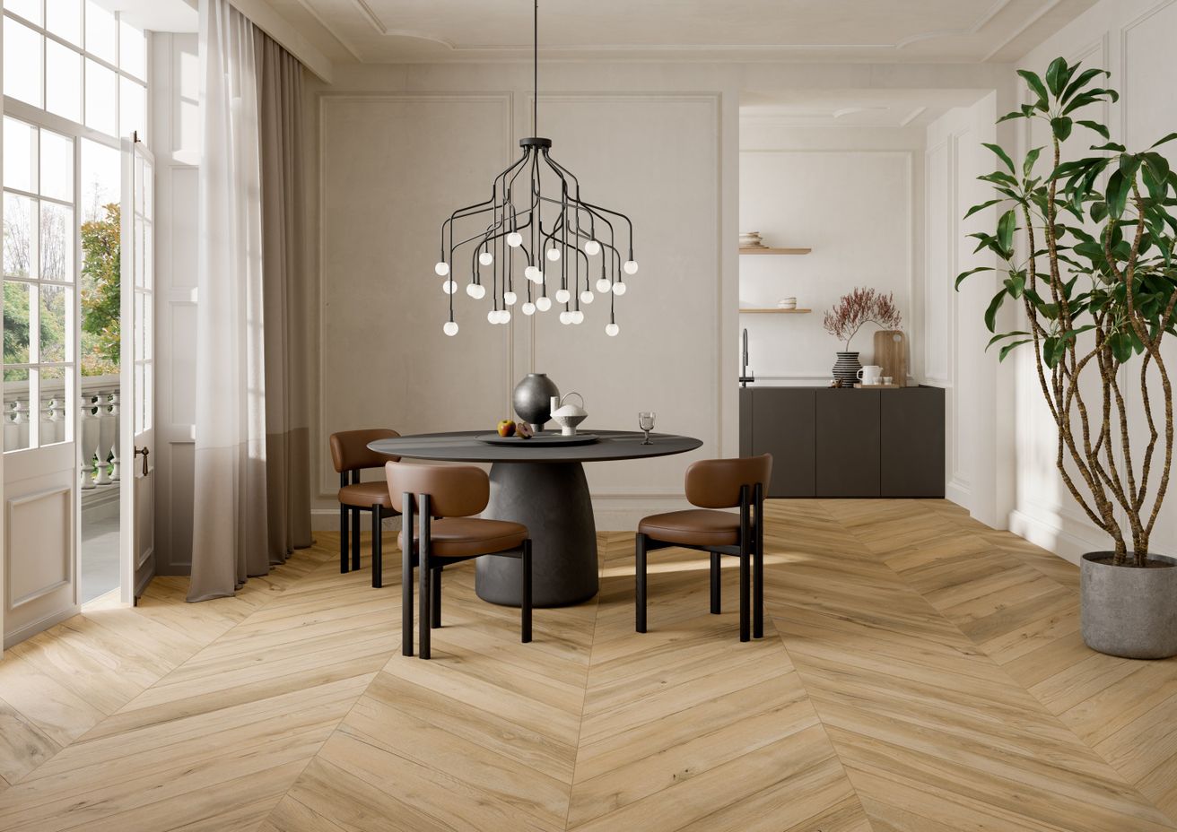 Ceramica Rondine Daring dlažba 15x85 chevron XL honey - galéria #2