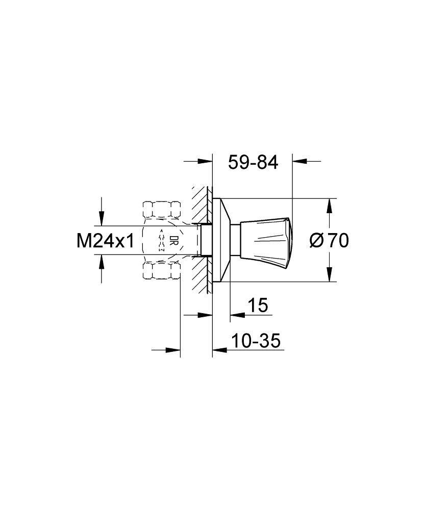 Grohe Costa L zásuvkový ventil Top 19855001 - galéria #1
