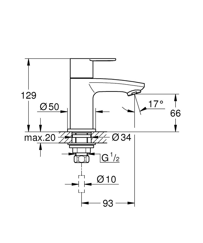 Stojací ventil Grohe Eurostyle Cosmopolitan 23039002 - galéria #1