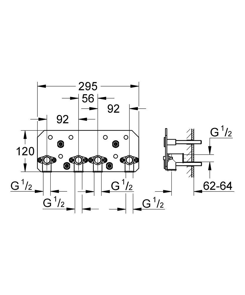 Grohe Rainshower F-Series 15 Vestavbová souprava 26042000 - galéria #1