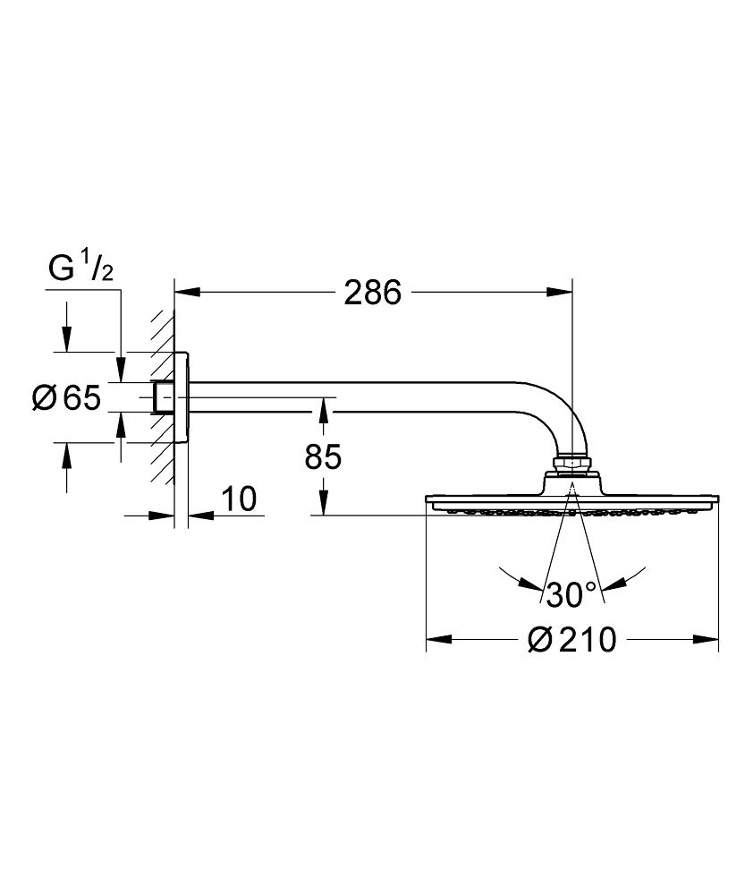 Kovová sprchová hlavica Grohe Rainshower Cosmopolitan G26052000 - galéria #1