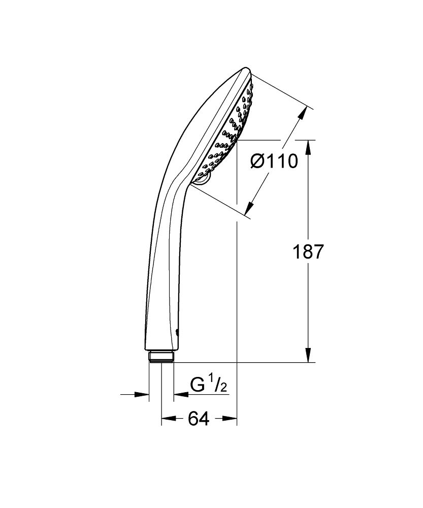Ručná sprcha Grohe Euphoria 110 Champagne s 3 polohami, chróm 27222000 - galéria #1