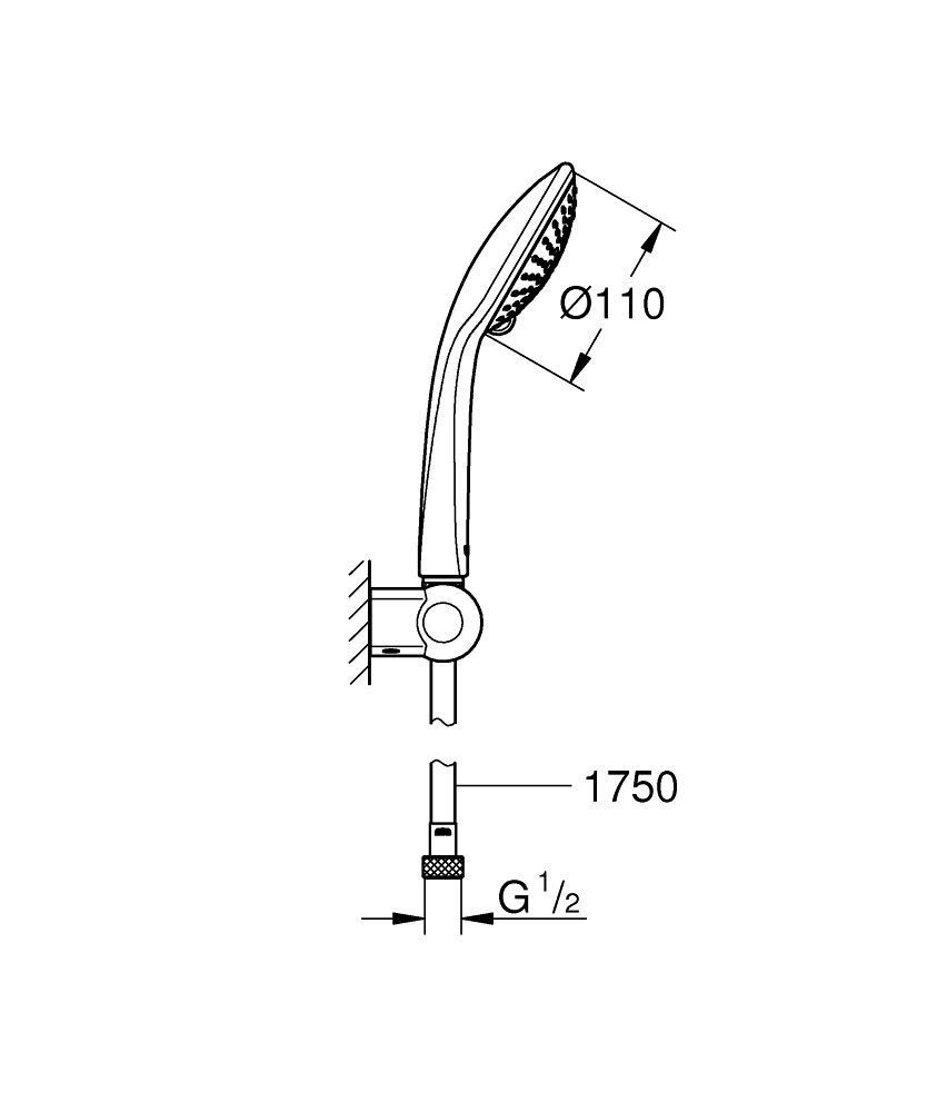 Súprava Grohe Euphoria 110 Champagne, 3 trysky 27355000 - galéria #1
