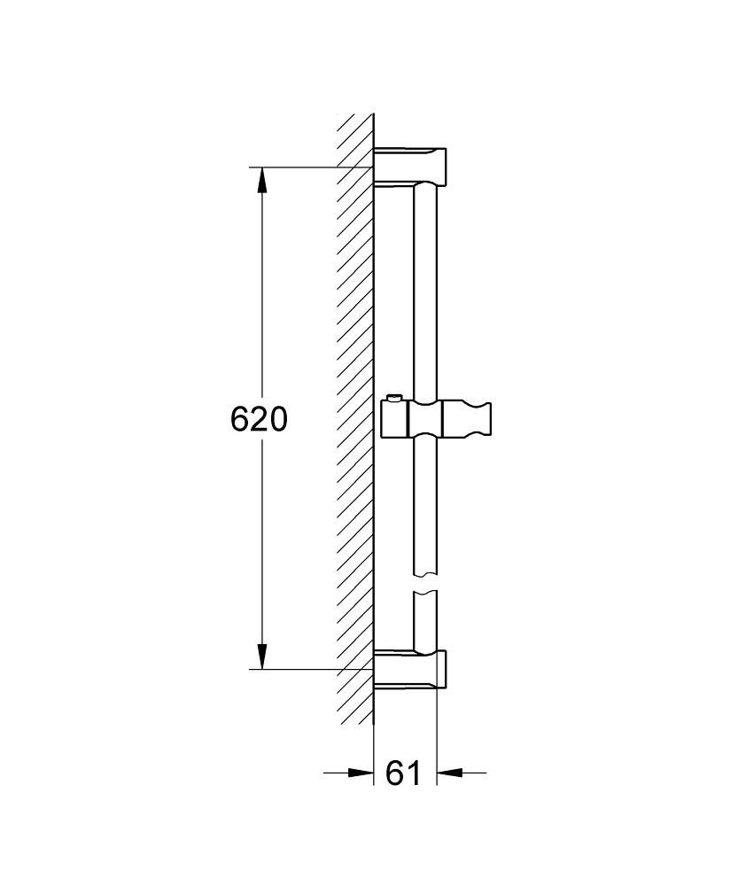 GroheTempesta Cosmopolitan sprchová tyč 70 cm, 27521000 - galéria #1