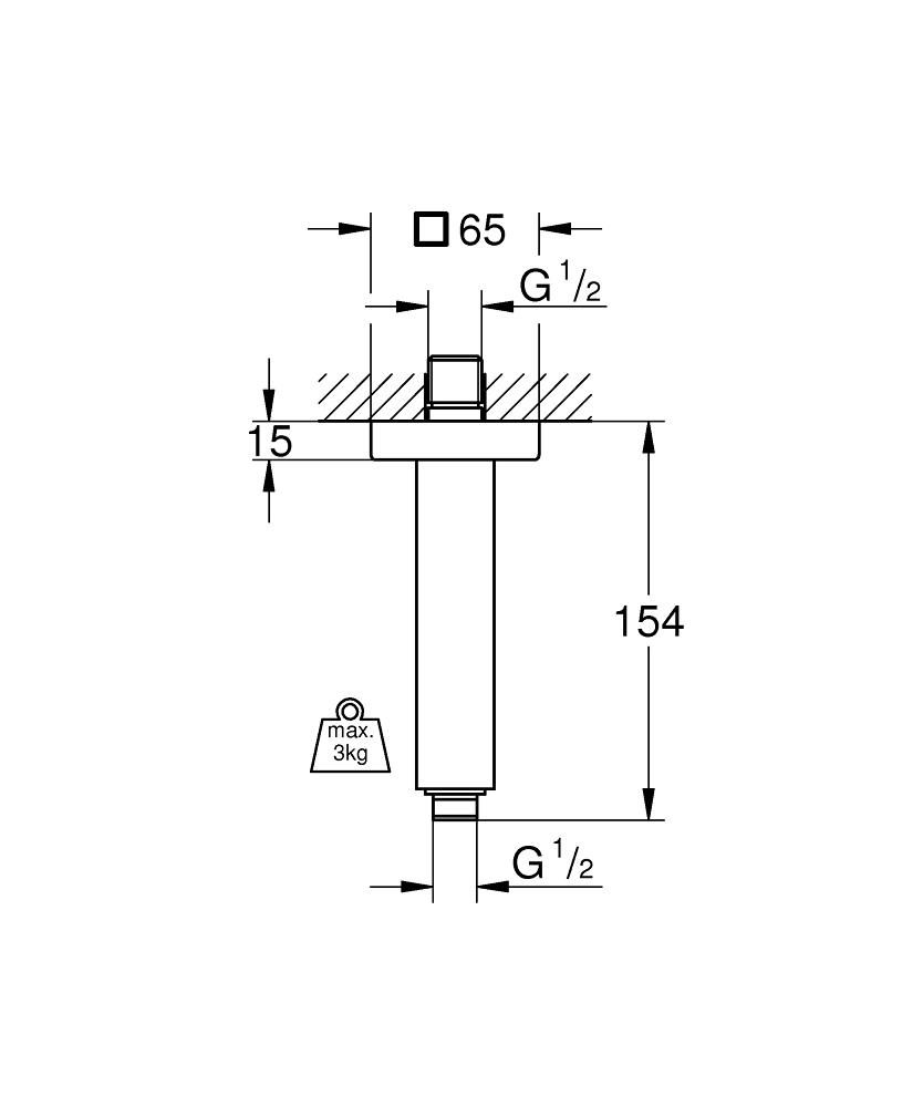 Stropné sprchové rameno Grohe Rainshower 15,4 cm, chróm 27711000 - galéria #1