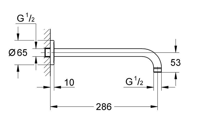 Grohe Rainshower Sprchové rameno 28,6 cm, chróm 28576000 - galéria #1