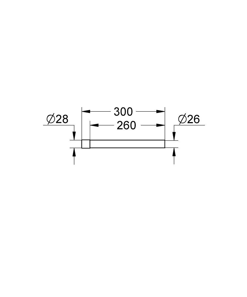 Predĺženie splachovacieho potrubia Grohe, chróm 37114000 - galéria #1