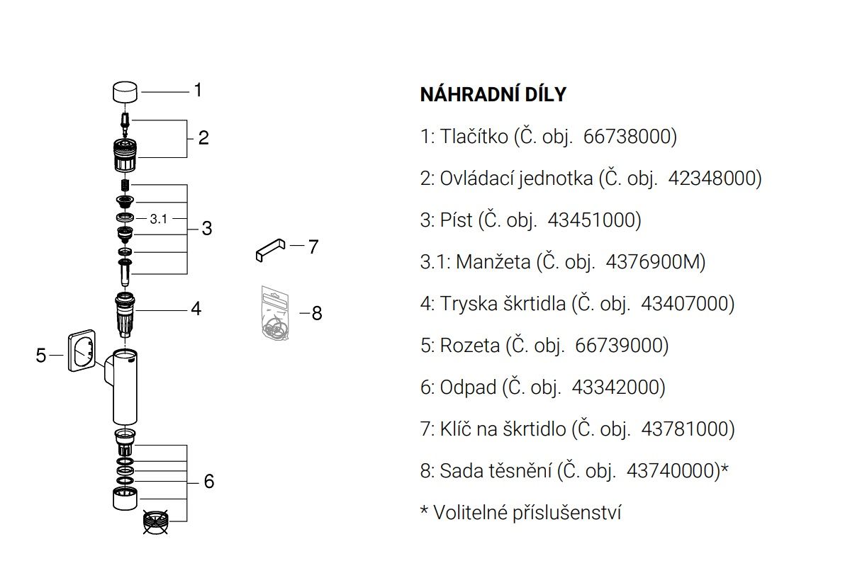 Tlakový splachovač Grohe Rondo A.S. 37349000 - galéria #2