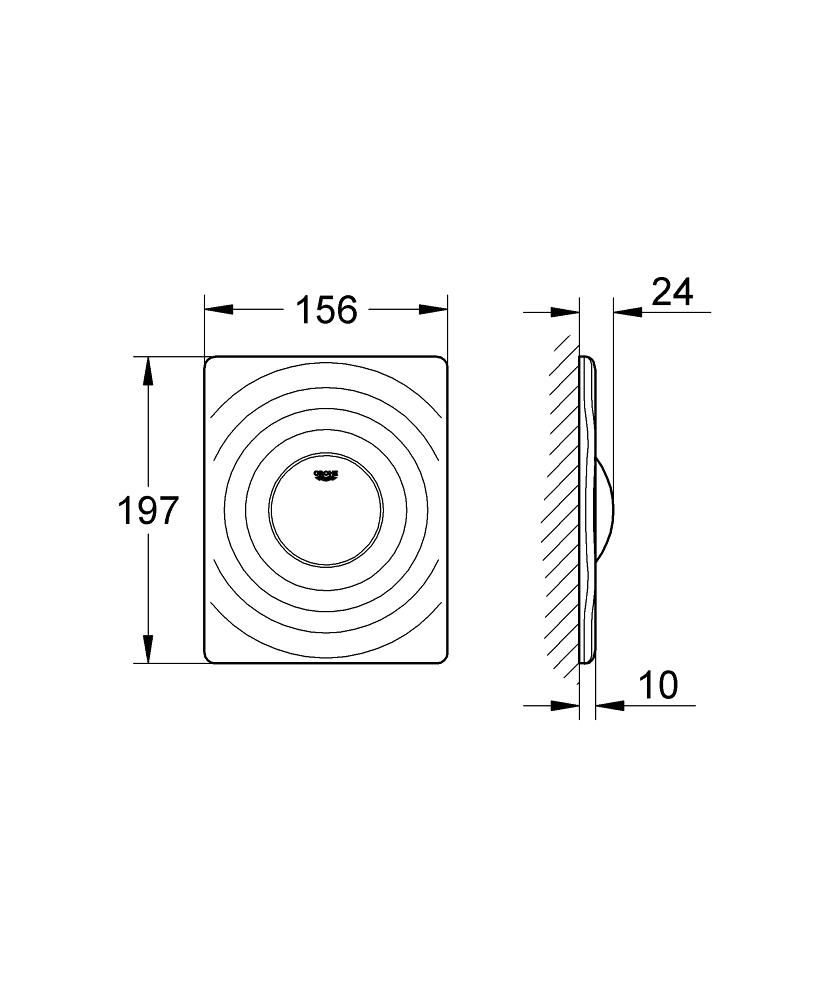 Splachovacie tlačidlo Grohe Surf 38574000 - galéria #1