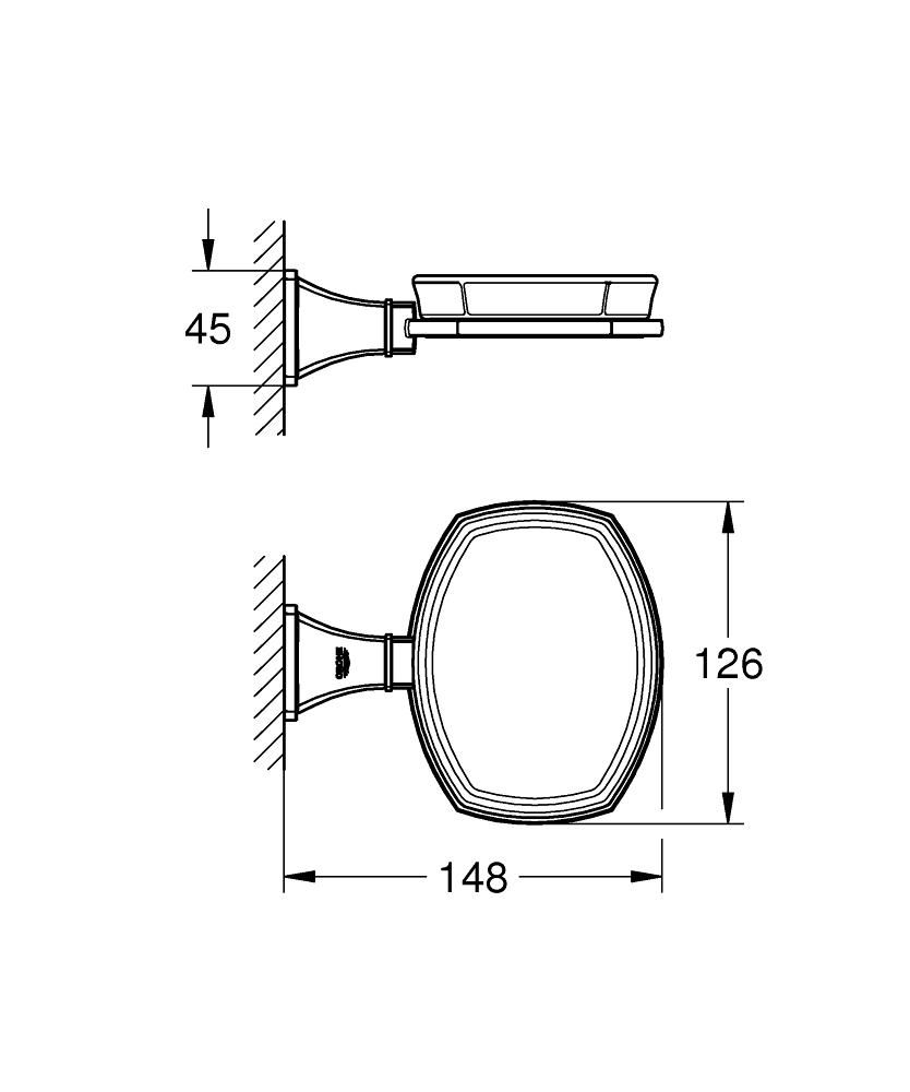 Grohe Grandera Držák s keramickou mýdlenkou G40628000 - galéria #1