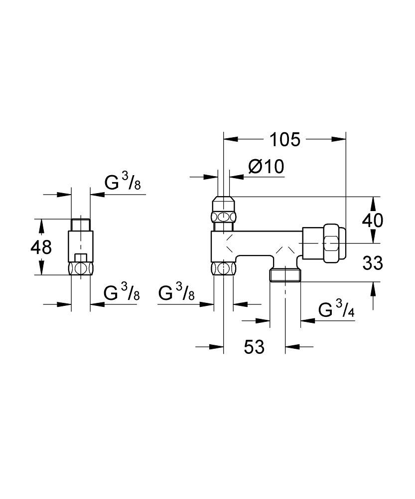 Grohe Original Was rohový ventil 41031000 - galéria #1