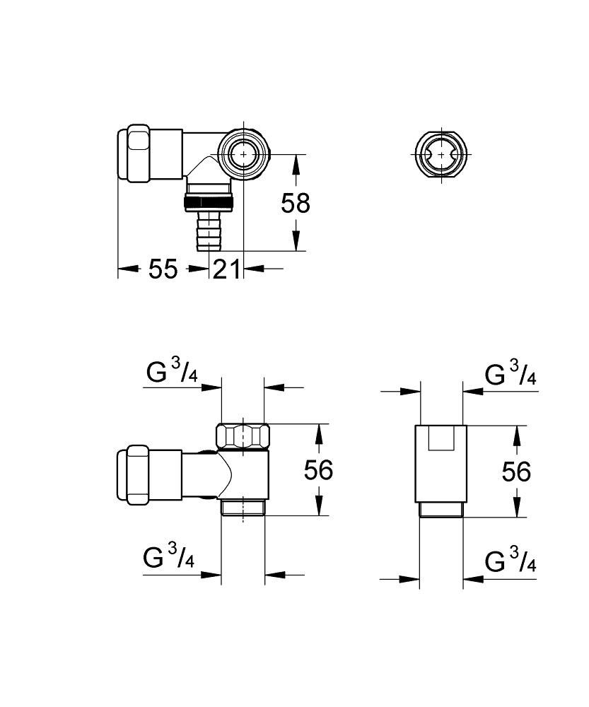 Grohe Original Was ventil batérie 41040000 - galéria #1