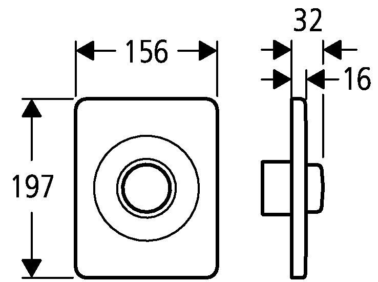 Grohe Splachovacie tlačidlo, brúsená nehrdzavejúca oceľ, G43193000 - galéria #1