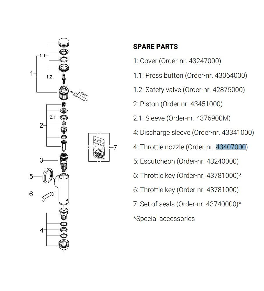 Škrticia dýza Grohe, G43407000 - galéria #2