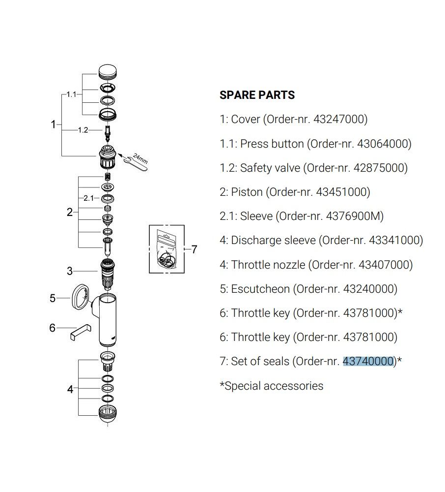 Súprava tesnení Grohe, G43740000 - galéria #2