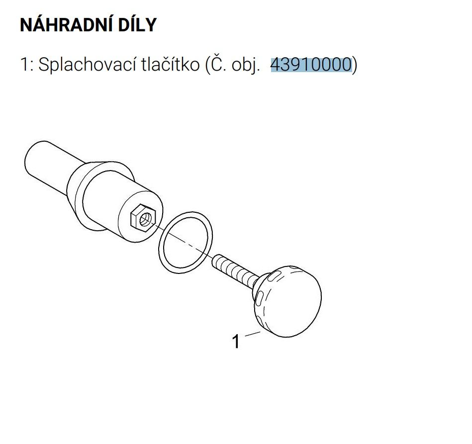 Grohe Splachovacie tlačidlo, G43910000 - galéria #1
