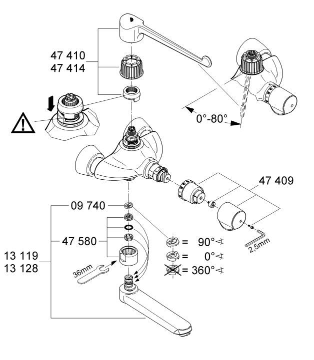 Grohe Rameno páky, chróm, G47410000 - galéria #1