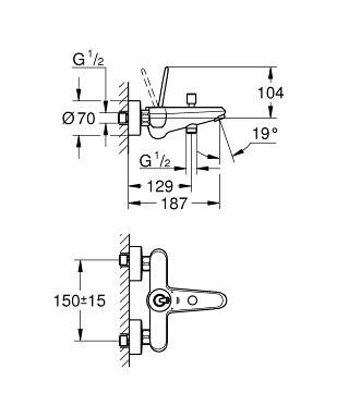 Grohe Eurodisc Joy Vanová baterie, bílá 23431LS0 - galéria #2