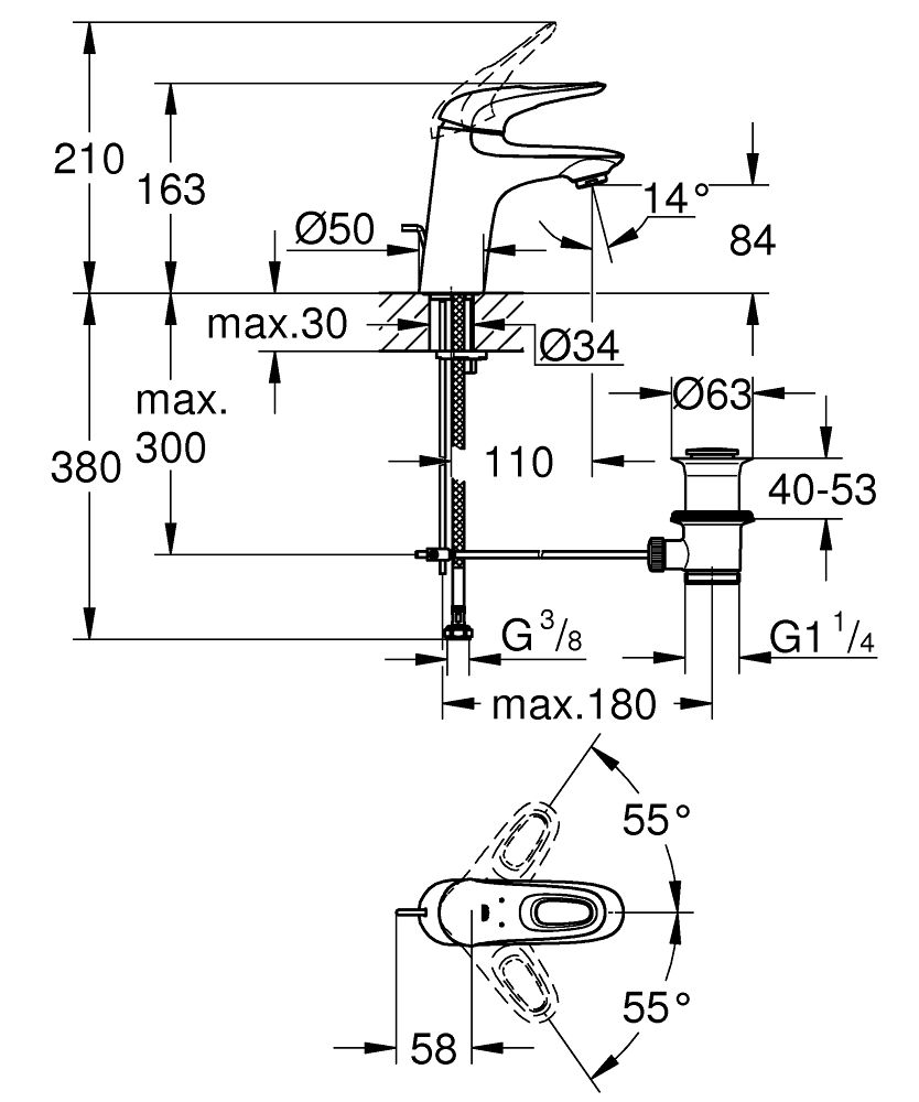 Umyvadlová batéria Grohe Eurostyle 23564003 - galéria #1