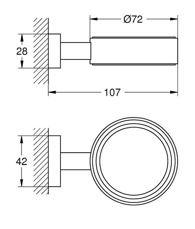 Držiak skla Grohe 40508001 - galéria #1