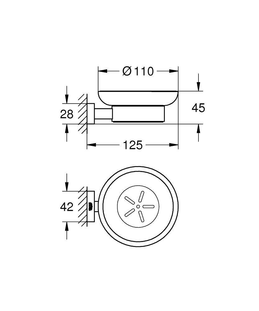 Grohe Essentials Mydelnička s držiakom 40754001 - galéria #1