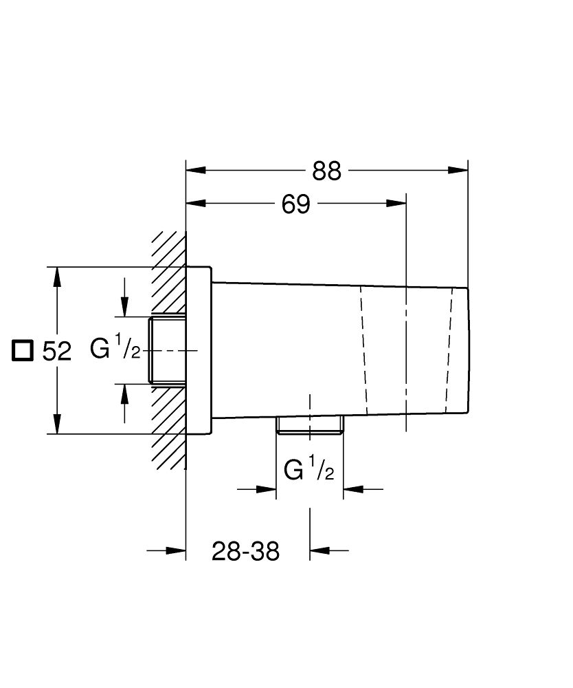 Nástenná splachovacia nádržka Grohe Euphoria Cube 26370000 - galéria #1