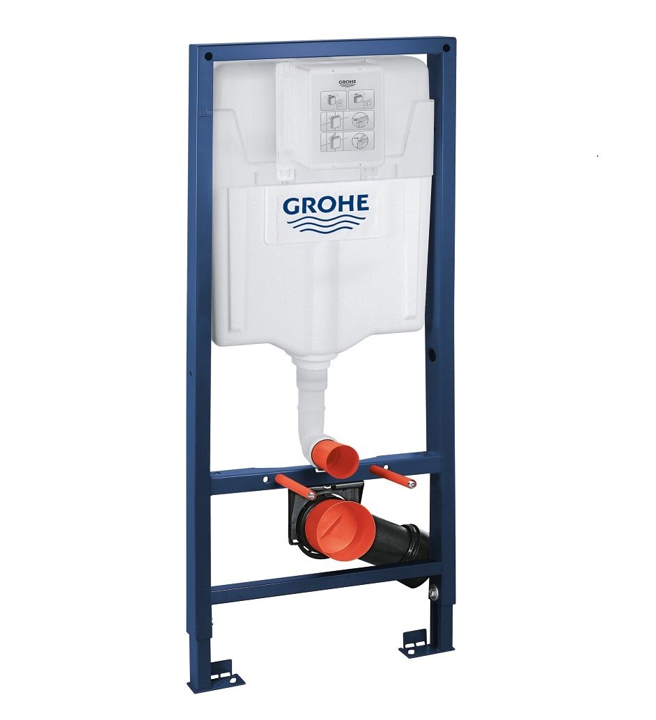 WC modul Grohe Rapid SL pre sadrokartón, pochrómovaný gombík, spojovacie skrutky - galéria #6