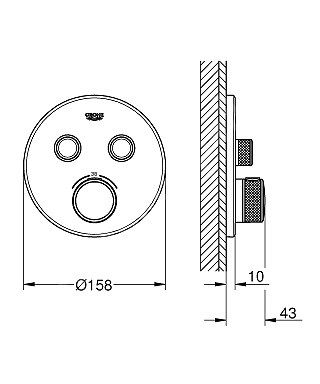 Grohe Grohtherm SmartControl sprchová termostatická batéria, dvojcestná 29119000 - galéria #1