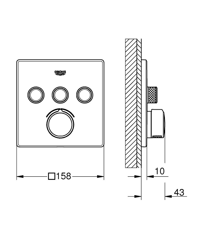 Grohe SmartControl Mixer Vaňová batéria, bez podomietkového modulu 29149000 - galéria #1