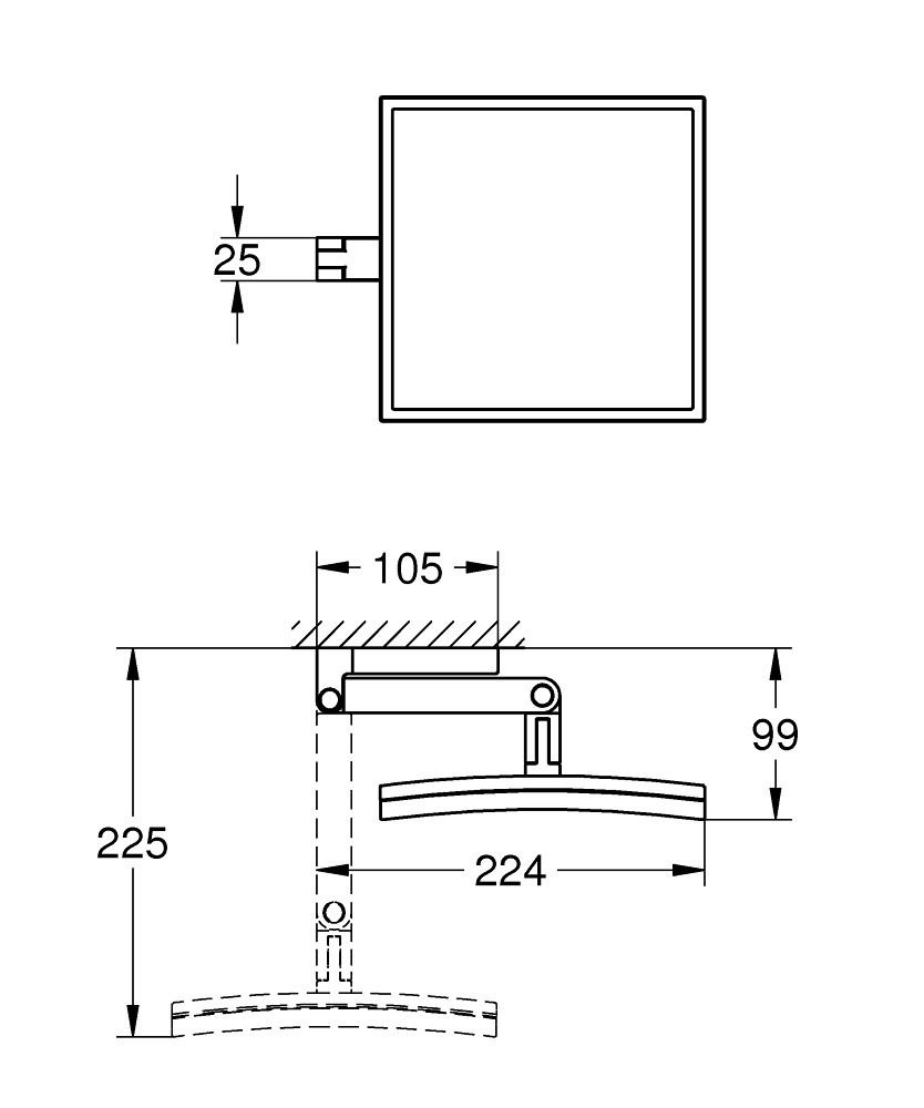 Grohe Selection Cube Mirror G40808000 - galéria #1