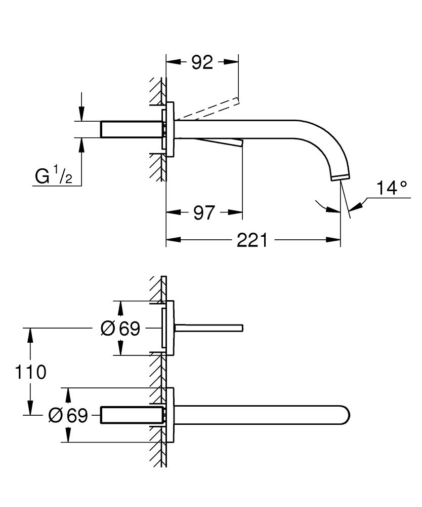 Grohe Atrio Dvouotvorová baterie s joystickem 19918003 - galéria #1