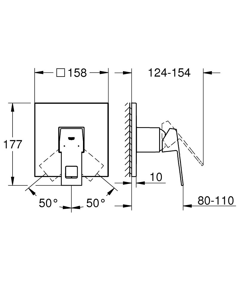 Sprchová batéria Grohe Eurocube 24061000 - galéria #1