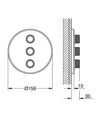 Kryt Grohe pre trojitú reguláciu prietoku, Supersteel 29122DC0 - galéria #1